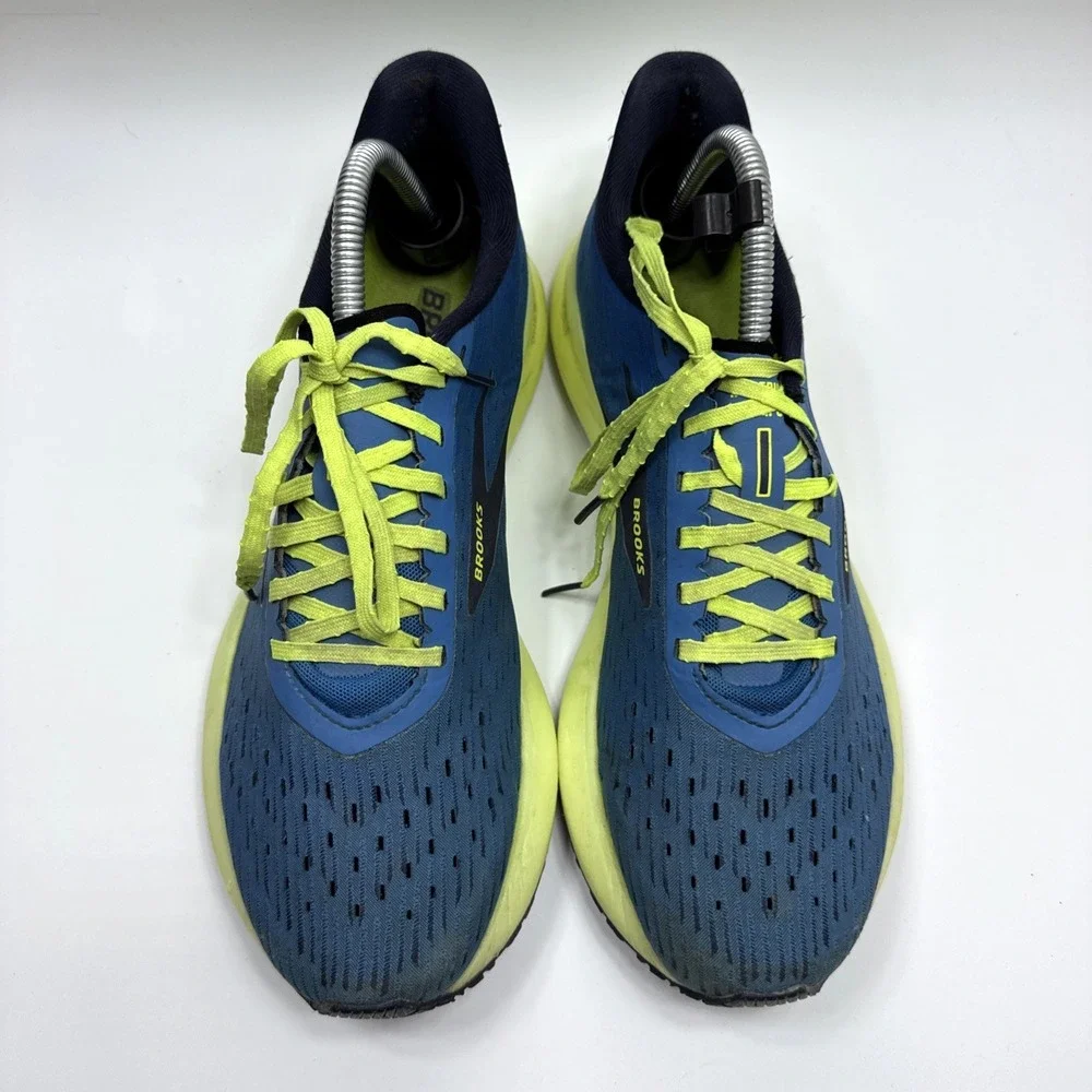 Brooks Shoes Men US 9.5 Hyperion Tempo Blue Nightlife Yellow 1103391D491